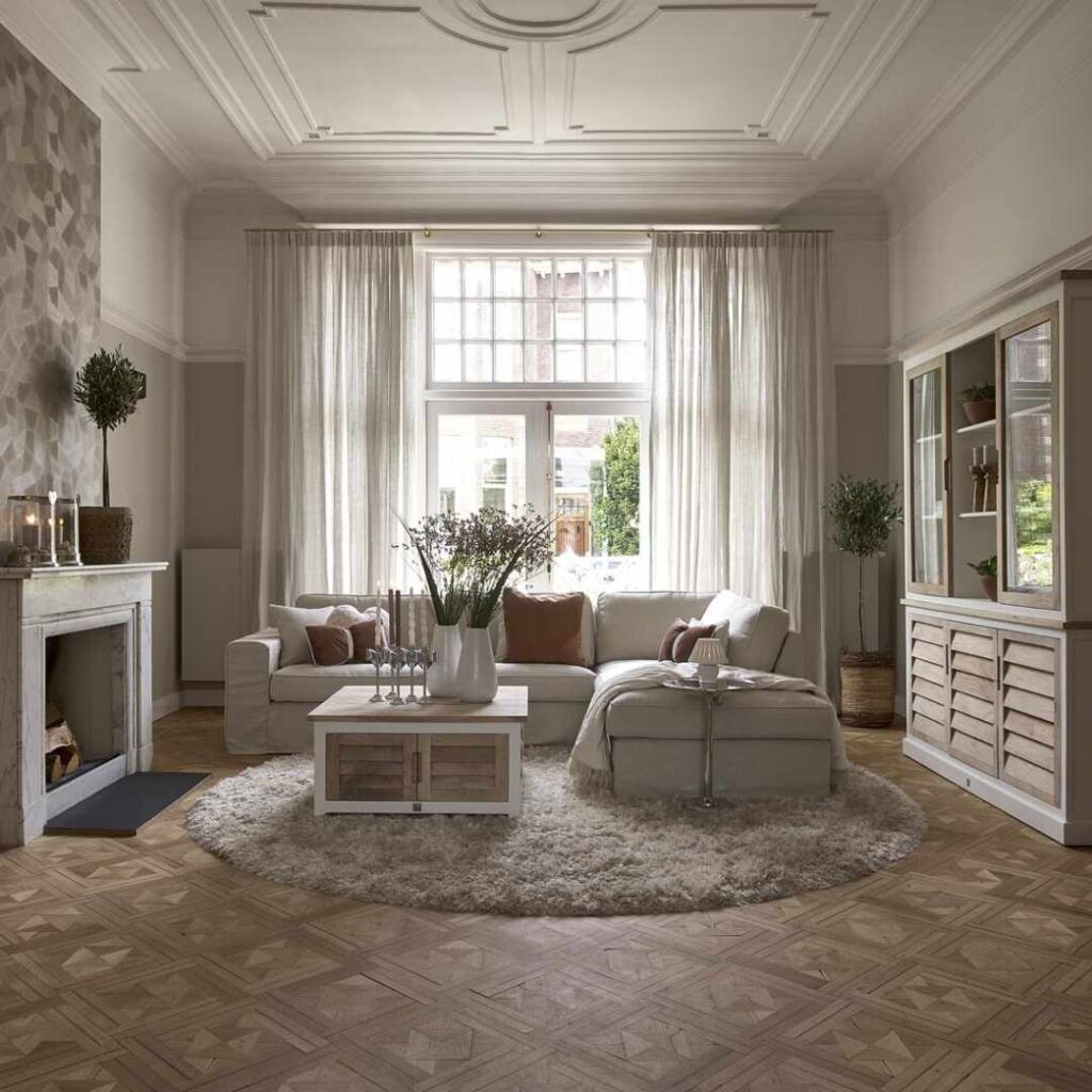 Riviera Maison stijl gordijnen inbetweens vitrages