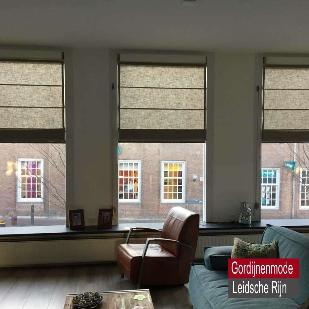 Gordijnenmode Leidsche Rijn De Meern - vouwgordijn lichtdoorlatend kleur clay woonkamer